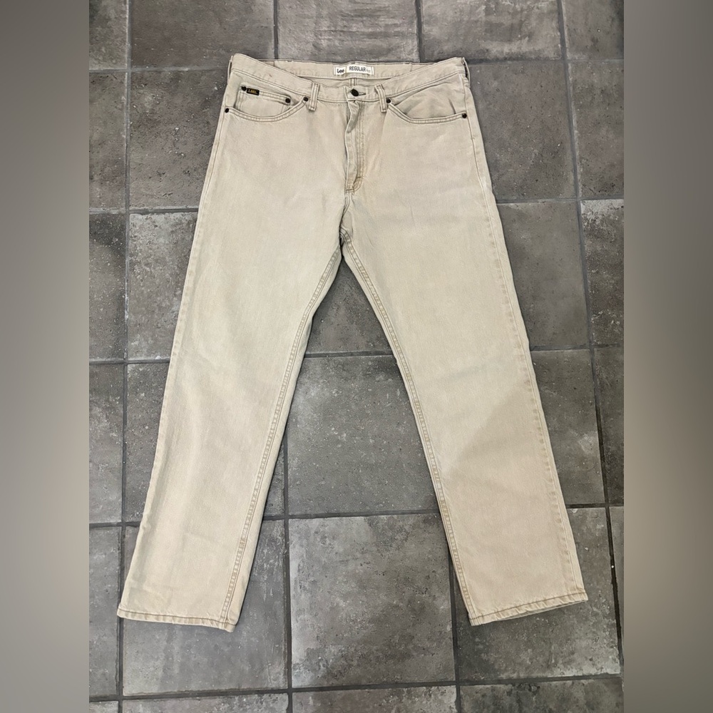 Lee Regular Fit Khaki Trousers